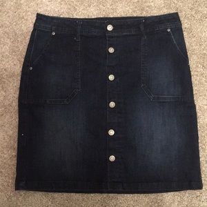 Jean Button Down Skirt